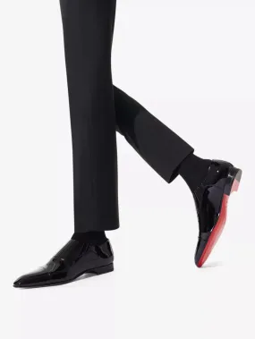$1,050 CHRISTIAN LOUBOUTIN - *GREG ON* Black Patent Leather Loafers - 8 US (41 EU)