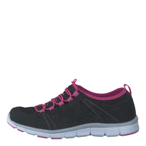 435-2311 Comfort Sock Black/Fuchsia