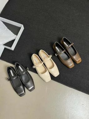 binfenxie  -  Fashion Women Flats Loafers Black Beige Brown Belt Buckle Casual Mules Size 35-39 Fashion Dress Loafers Party Pumps Shoes Woman