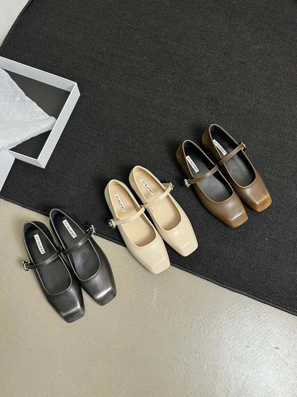 binfenxie  -  Fashion Women Flats Loafers Black Beige Brown Belt Buckle Casual Mules Size 35-39 Fashion Dress Loafers Party Pumps Shoes Woman