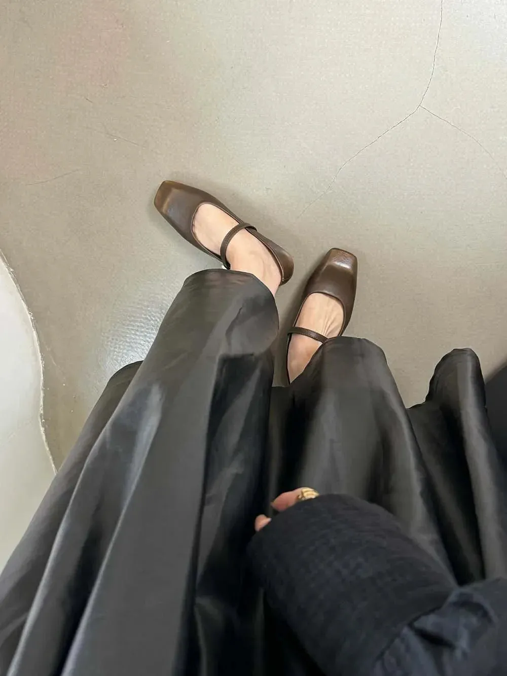 binfenxie  -  Fashion Women Flats Loafers Black Beige Brown Belt Buckle Casual Mules Size 35-39 Fashion Dress Loafers Party Pumps Shoes Woman
