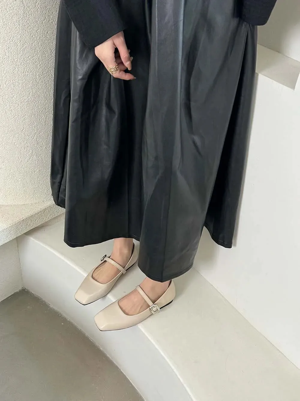 binfenxie  -  Fashion Women Flats Loafers Black Beige Brown Belt Buckle Casual Mules Size 35-39 Fashion Dress Loafers Party Pumps Shoes Woman