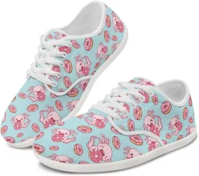 chaqlin Flats Shoes Women Dressy Comfortable Animal Print Lace Up Sneakers Comfortable Wide Barefoot Shoe Casual Walking Sneaker