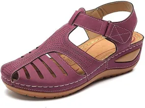 Closed Toe Sandals Women Womens Summer Sandals Casual Bohemia Gladiator Closed Toe Wedge Shoes Comfort Ankle Strap Slip On Platform Sandals