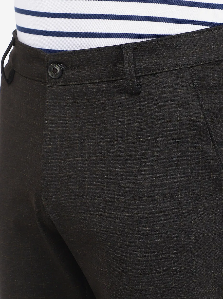 Cofee Solid Venice Fit Casual Trouser | Jadeblue