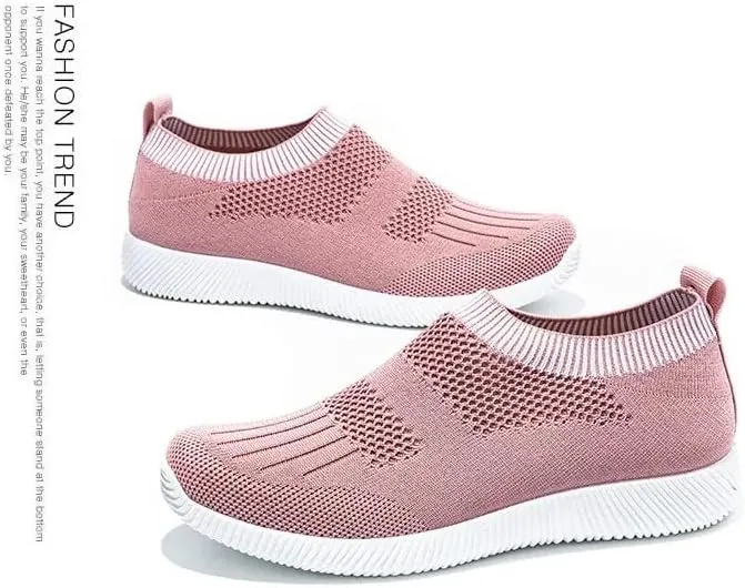 Comfy - Elegant Orthopedic & Extremely Soft Shoes Women Slip On Trainers Sneakers Pumps Ladies Breathable Comfy Loafers (Pink,9)