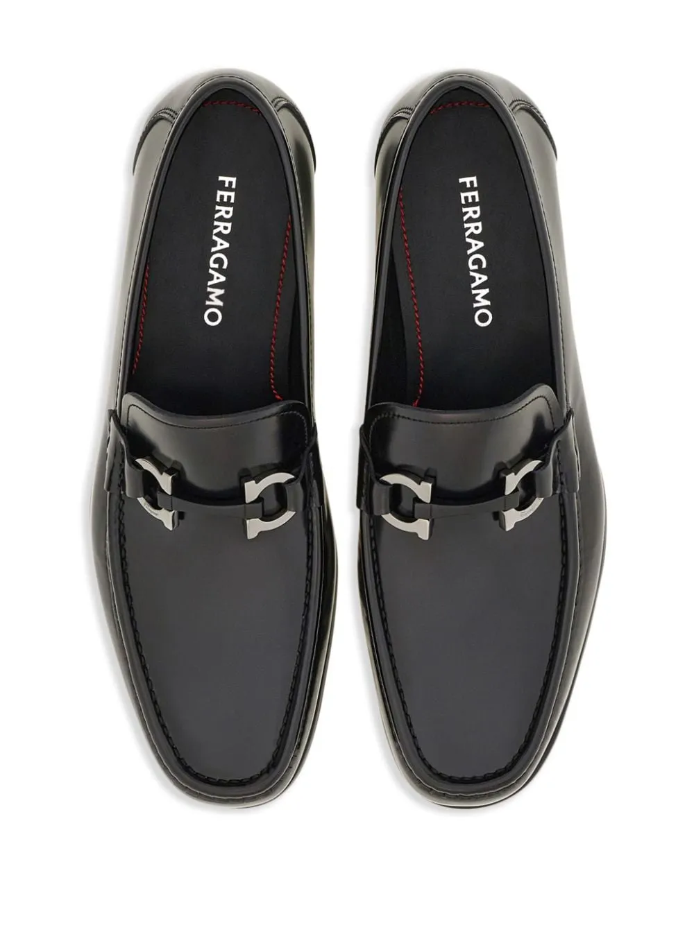 Gancini-plaque patent-finish loafers<BR/><BR/><BR/>