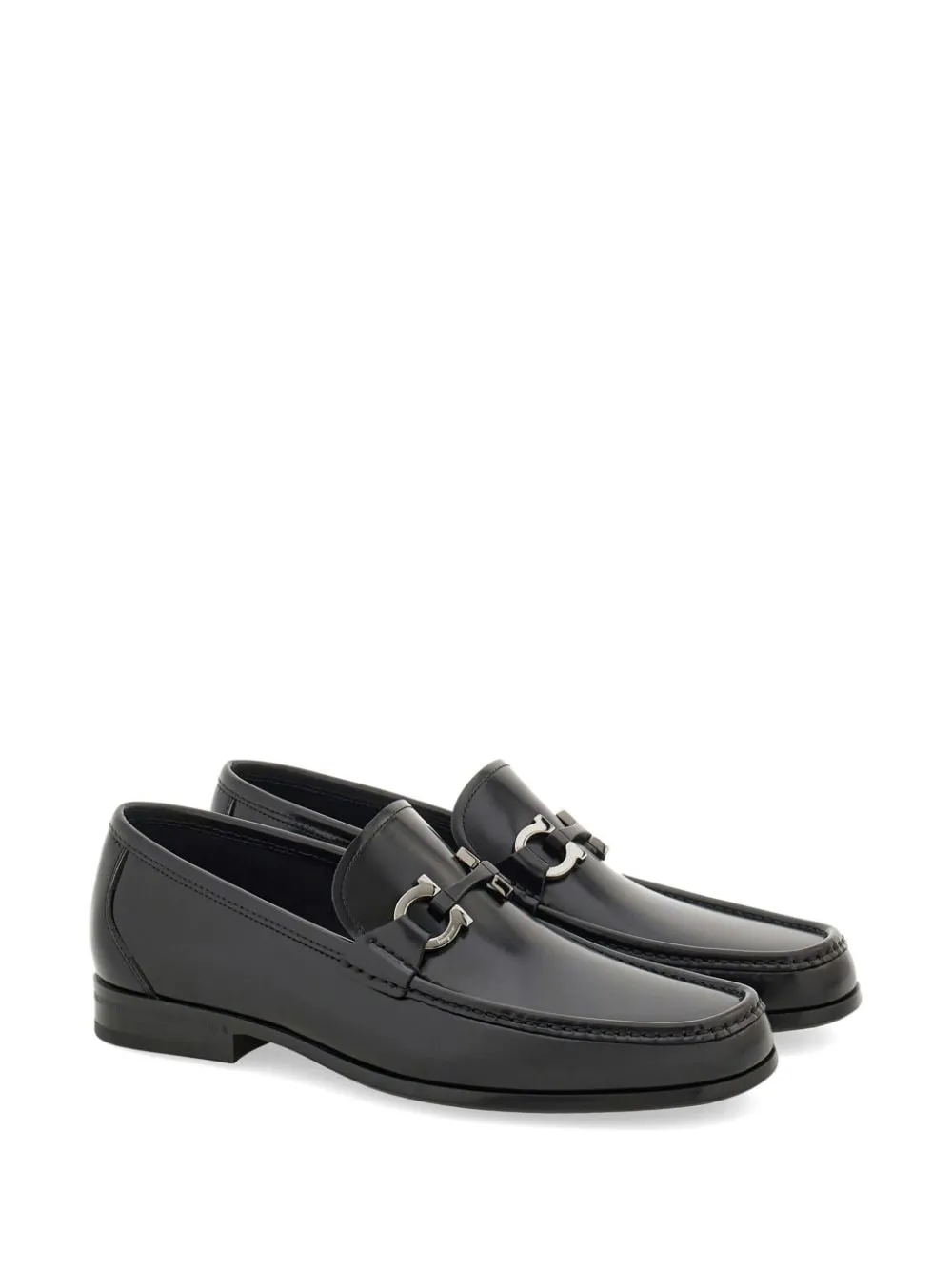Gancini-plaque patent-finish loafers<BR/><BR/><BR/>