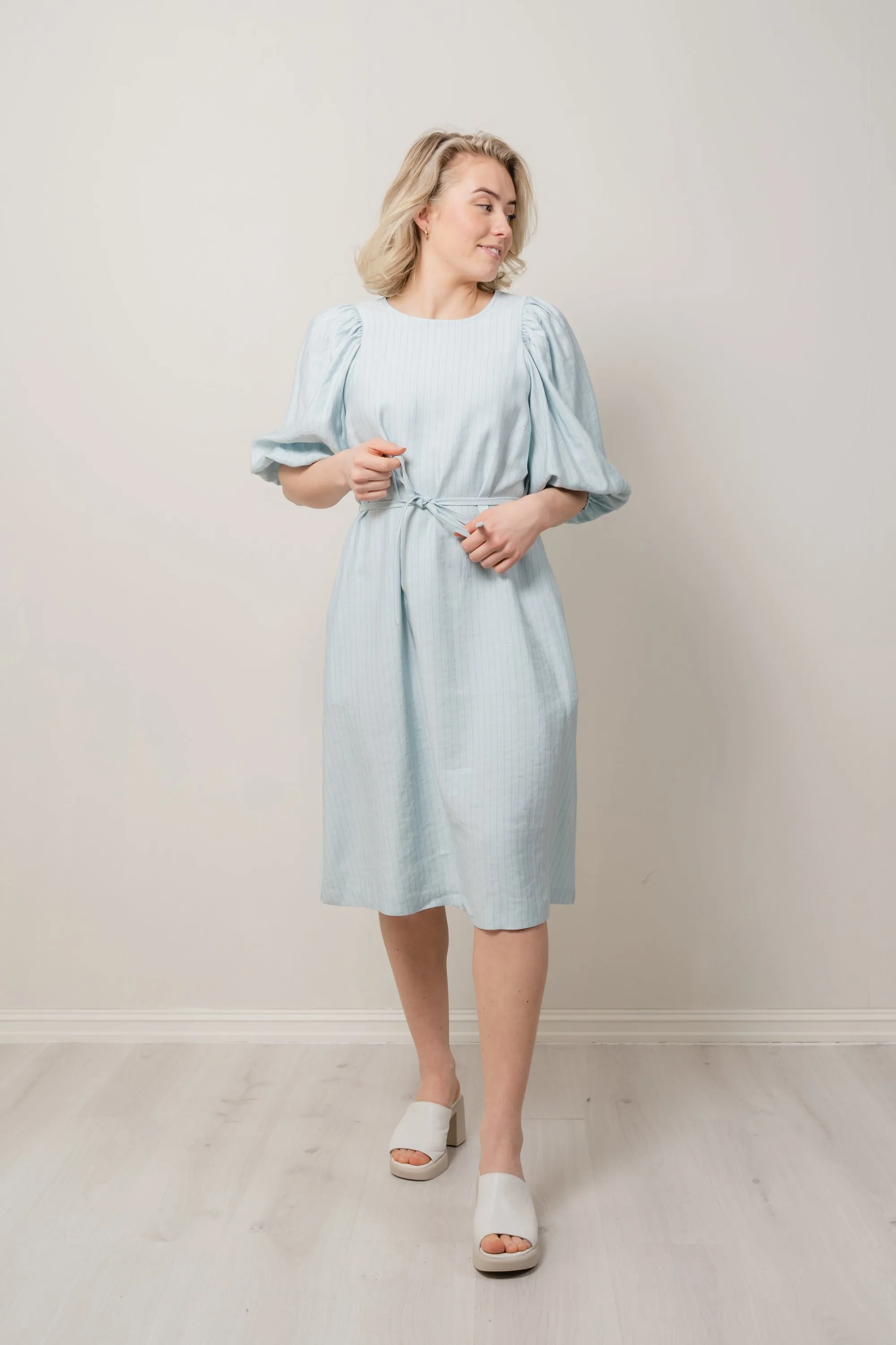 Joanita 3/4 Dress - Blue Stp