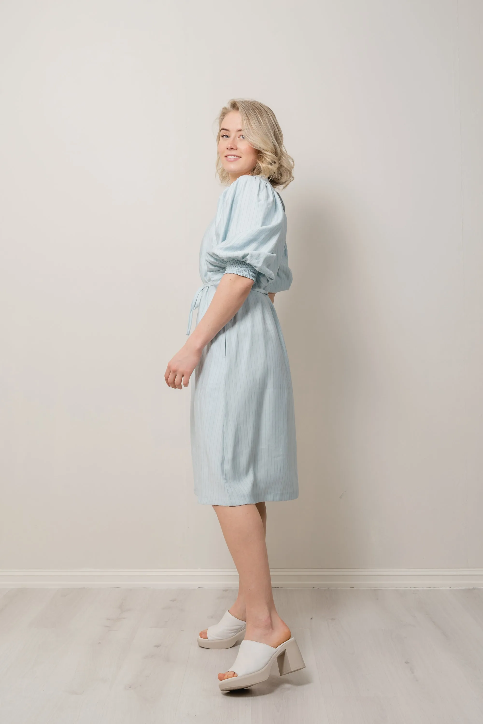 Joanita 3/4 Dress - Blue Stp