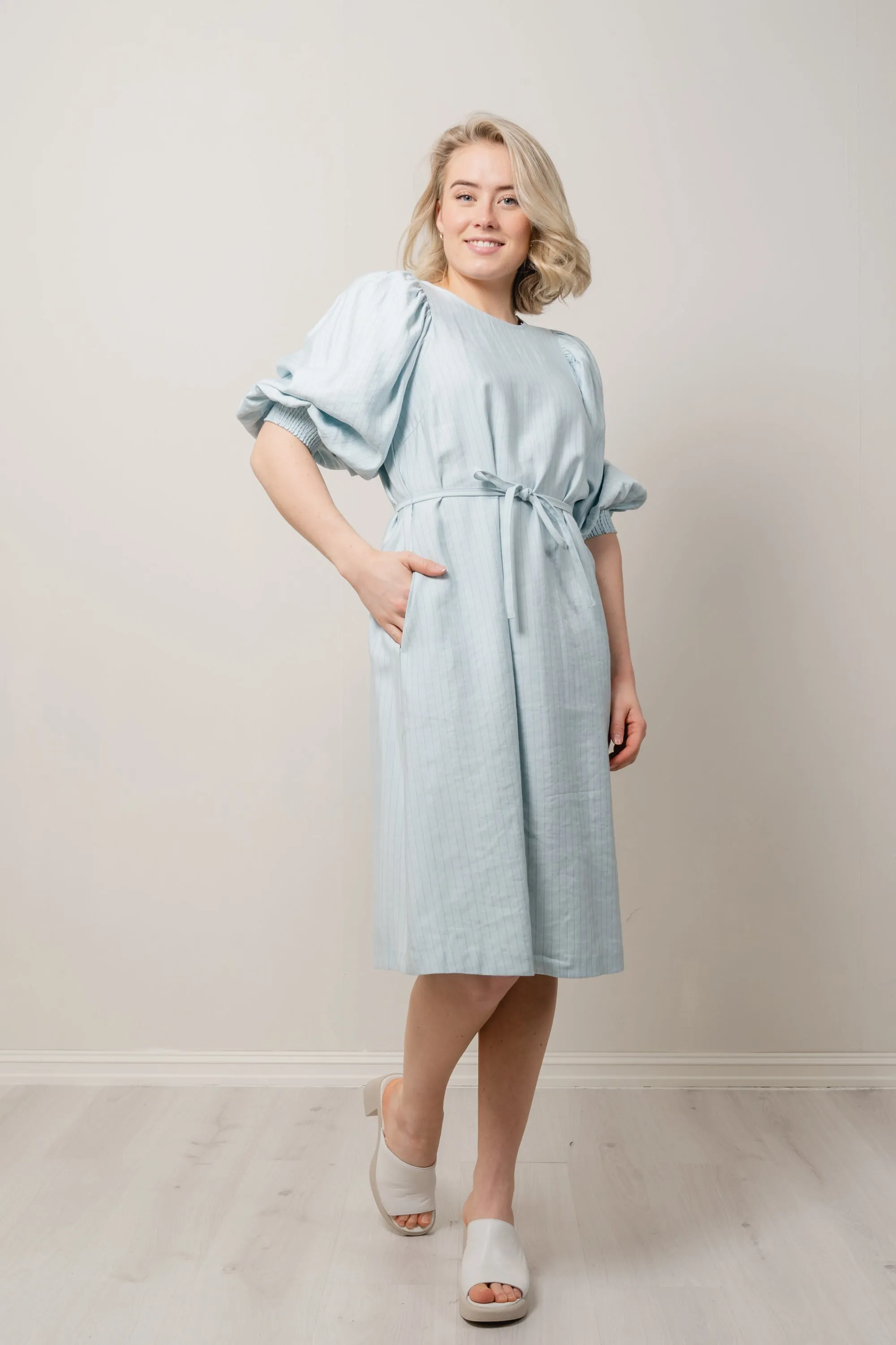 Joanita 3/4 Dress - Blue Stp