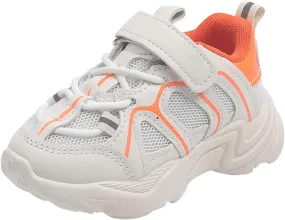 Kids Sneaker with Adjustable Strap, Comfort Support School Running Sport Shoes for Boys Girls Mesh Slip Boots Boys