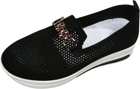 Ladmiple Walking Shoes Women Comfort Slip On Running Shoes Non Slip Casual Fashion Gym Athletic Tennis Workout Sneakers