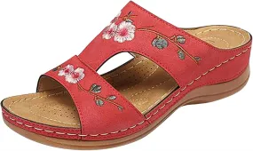 Lausiuoe Dress Sandals For Women Orthotic Dressy Fashion Flip Flops Ladies Slip On Lightweight Athletic Orthopedic Slides