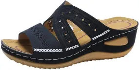 Lausiuoe Orthotic Sandals Women Plantar Fasciitis Arch Support Fashion Slides Athletic Slip On Orthopedic Slippers Flip Flops
