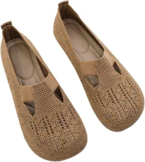 Loafers Casual Shoes Knits Sneakers Womens Dressy Loafers Slip On Shoes Comfort Casual Office Work Shoes Mocassins Shoes Flat Mother Shoe