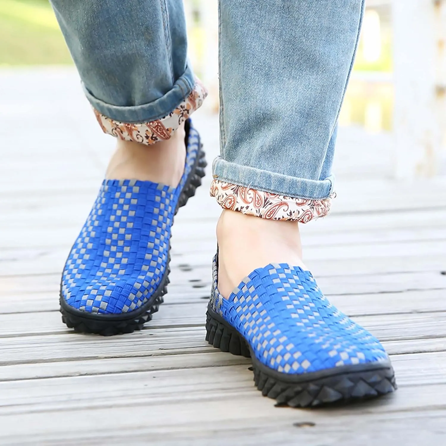 Men's Casual Walking Shoes,Hand Sewn,Women's Non-Slip Flat Shoes,Comfortable Summer Breathable Shoes,Fashion Sneakers - Comfortable Sandals，