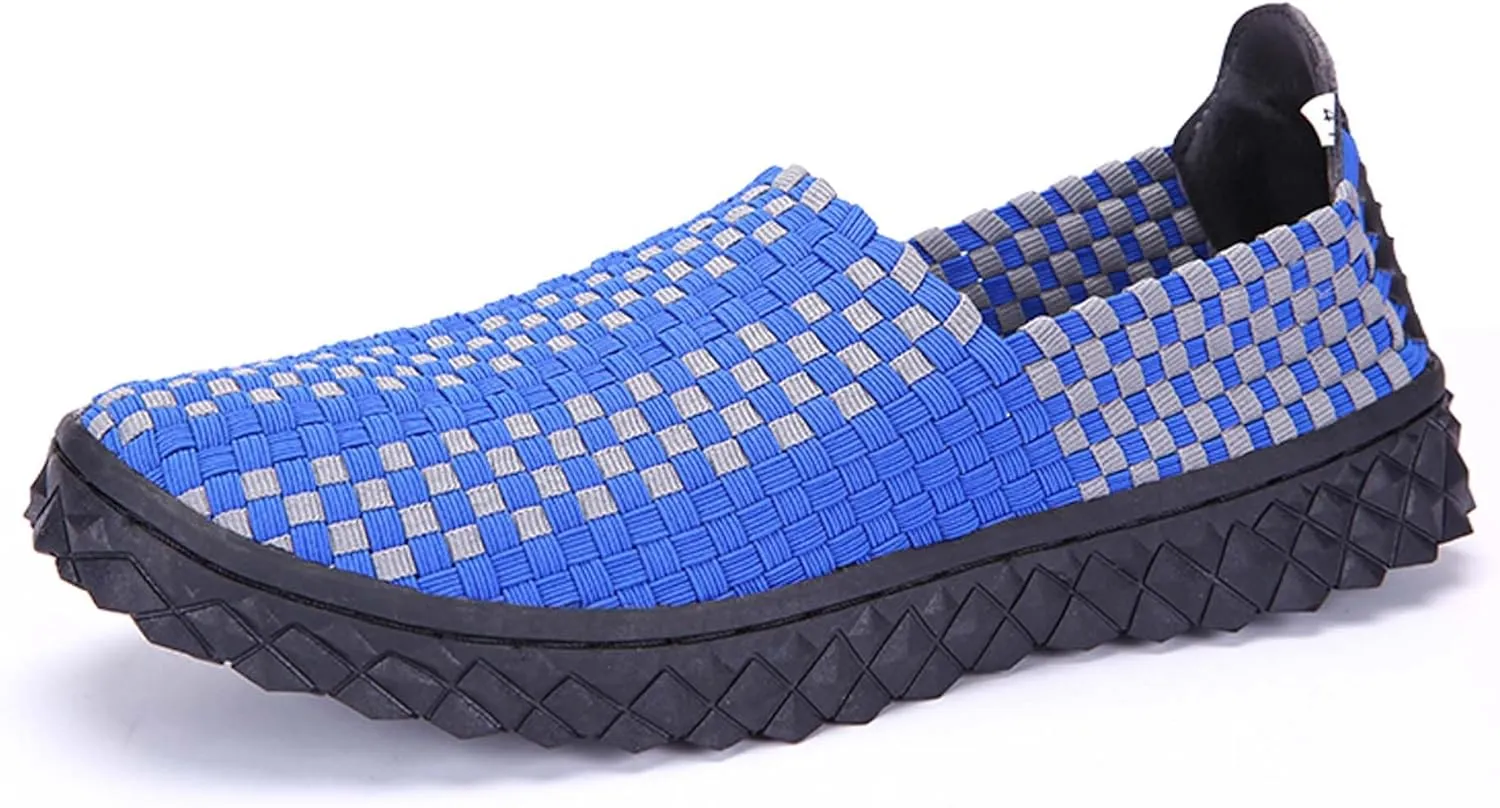 Men's Casual Walking Shoes,Hand Sewn,Women's Non-Slip Flat Shoes,Comfortable Summer Breathable Shoes,Fashion Sneakers - Comfortable Sandals，