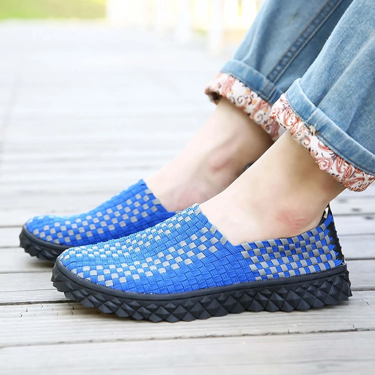 Men's Casual Walking Shoes,Hand Sewn,Women's Non-Slip Flat Shoes,Comfortable Summer Breathable Shoes,Fashion Sneakers - Comfortable Sandals，