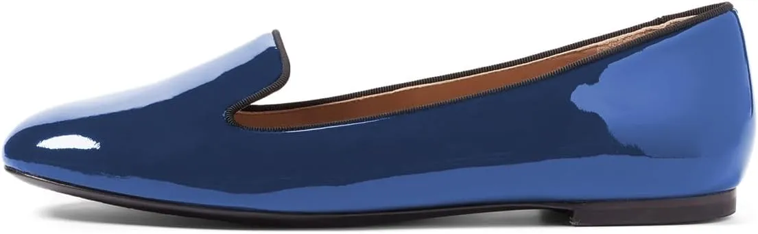 Milooey shoes Women's Comfortable Flat Loafers Comfortable Cute Round Toe Slip On Pumps Casual Flats Dress Shoes Size 4-16 US