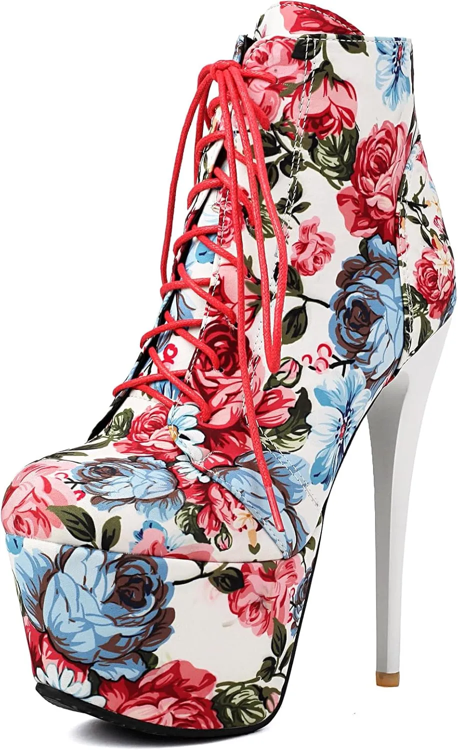Roimaash Women's Ankle-High Boots Platform Booties Ankle High Stiletto Heels