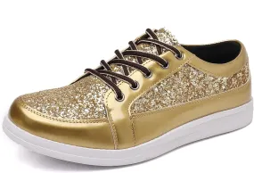 Trsorini Mens Glitter Shoes Sparkly Sneakers Fashion Bling Sequin Shiny Comfort Men Shoes