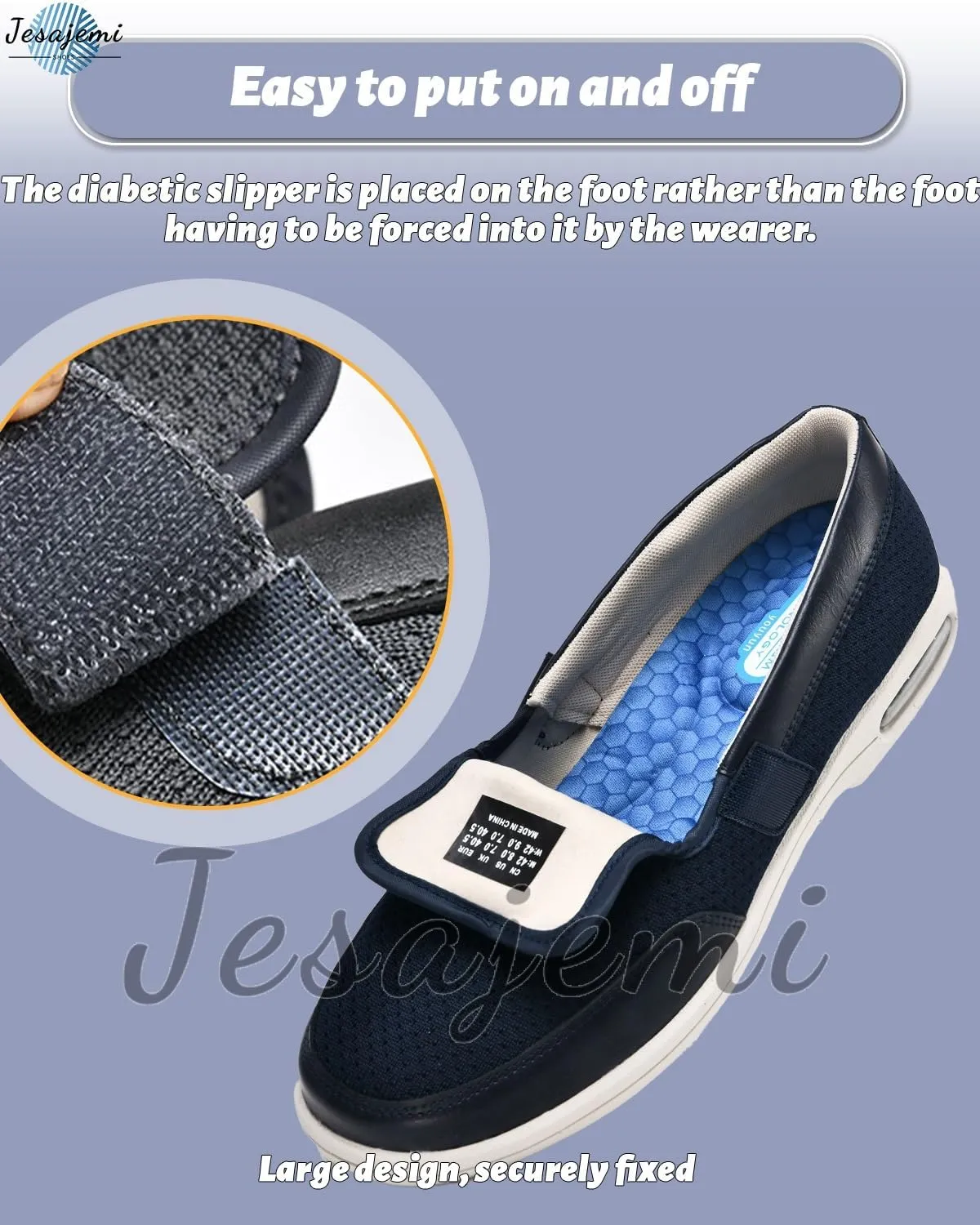 Wide Fitting Mens Shoes Outdoor Trainers Men Comfortable Loafers Men's Orthopedic Slip-On Loafers Comfortable Supportive Casual Shoes for Plantar Fasciitis