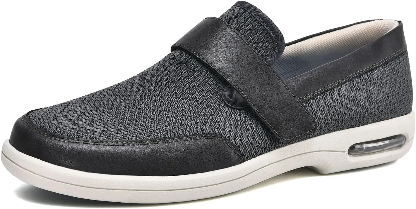 Wide Fitting Mens Shoes Outdoor Trainers Men Comfortable Loafers Men's Orthopedic Slip-On Loafers Comfortable Supportive Casual Shoes for Plantar Fasciitis